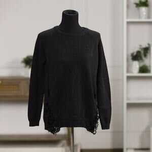 Scotch & Soda Whimsigoth  Clubhouse Royals Fringe Wool Blend Sweater Size UK 1